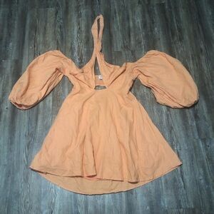 Charlie Holiday Dress Women's 8 Sonny Mini Summer Gathered Sleeve Anthropologie